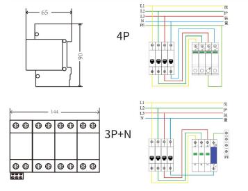浪涌保護(hù)器接線圖